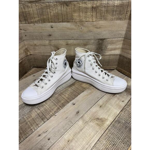 Converse Chuck Taylor All Star High-Top Platform White Size W-8.5 - Picture 1 of 10